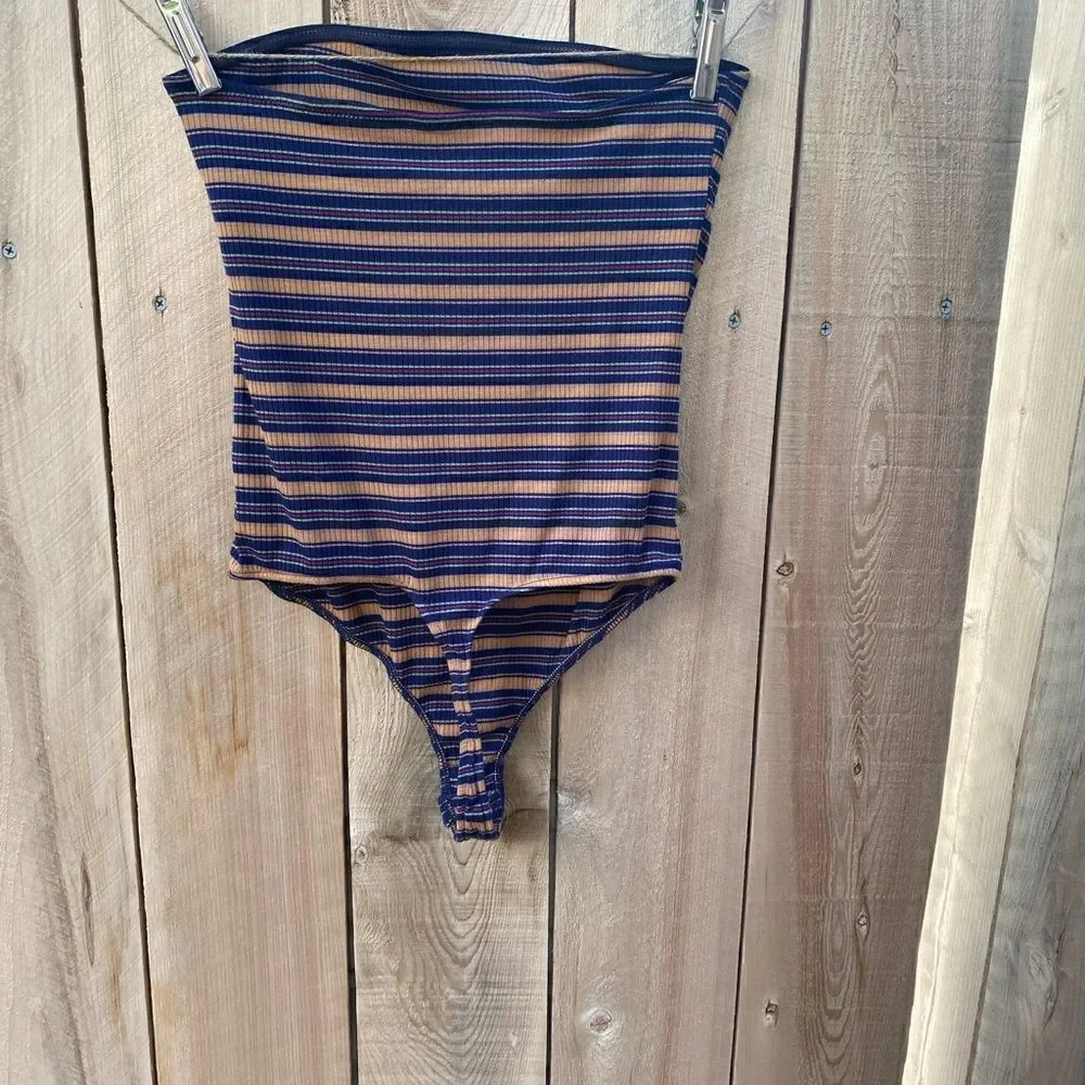 FREE PEOPLE intimately Stripe Out Bodysuit size small - Picture 8 of 11